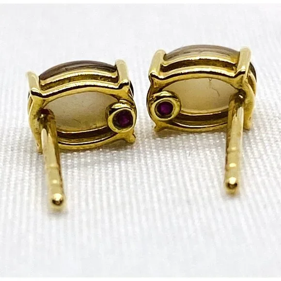 Roberto Coin White Stone 18K 750 Earrings - Picture 4 of 10